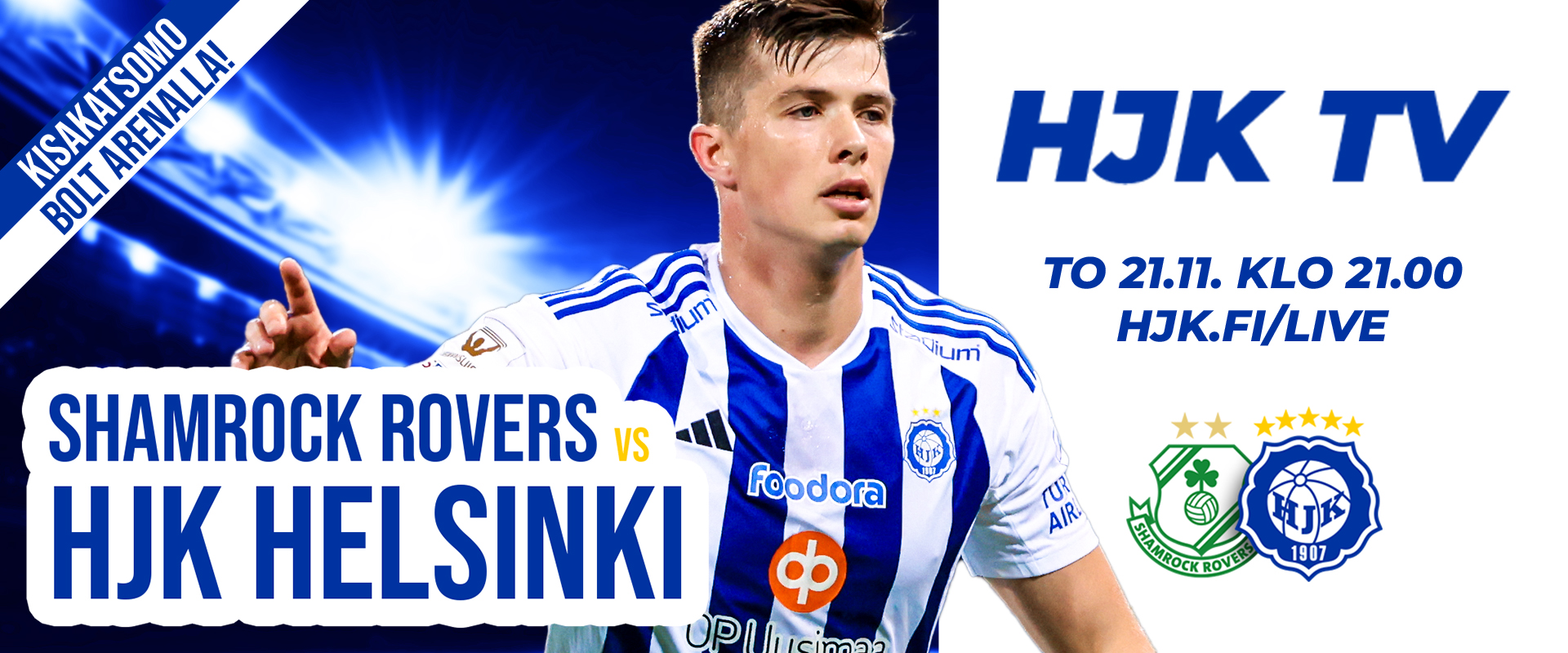 HJK TV - Shamrock Rovers vs HJK Helsinki 21.11.2024 klo 21